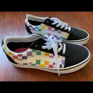 Vans Rainbow checkered sneakers size 8